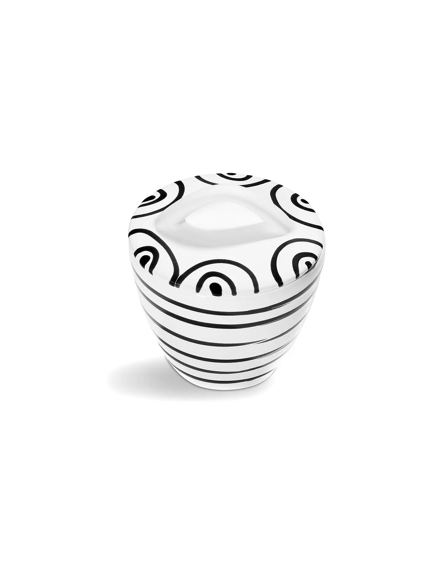 GMUNDNER KERAMIK | Zuckerdose Gourmet 9cm Schwarz geflammt | 